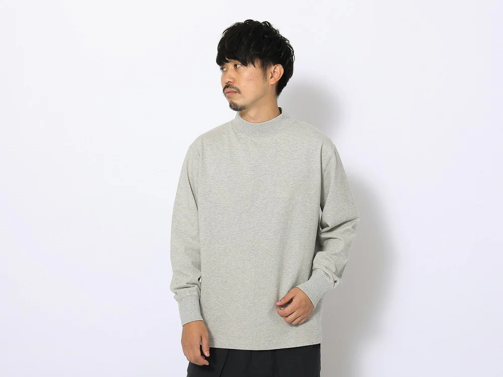 Recycled Cotton Mockneck Long Sleeve T-Shirt - Image 7
