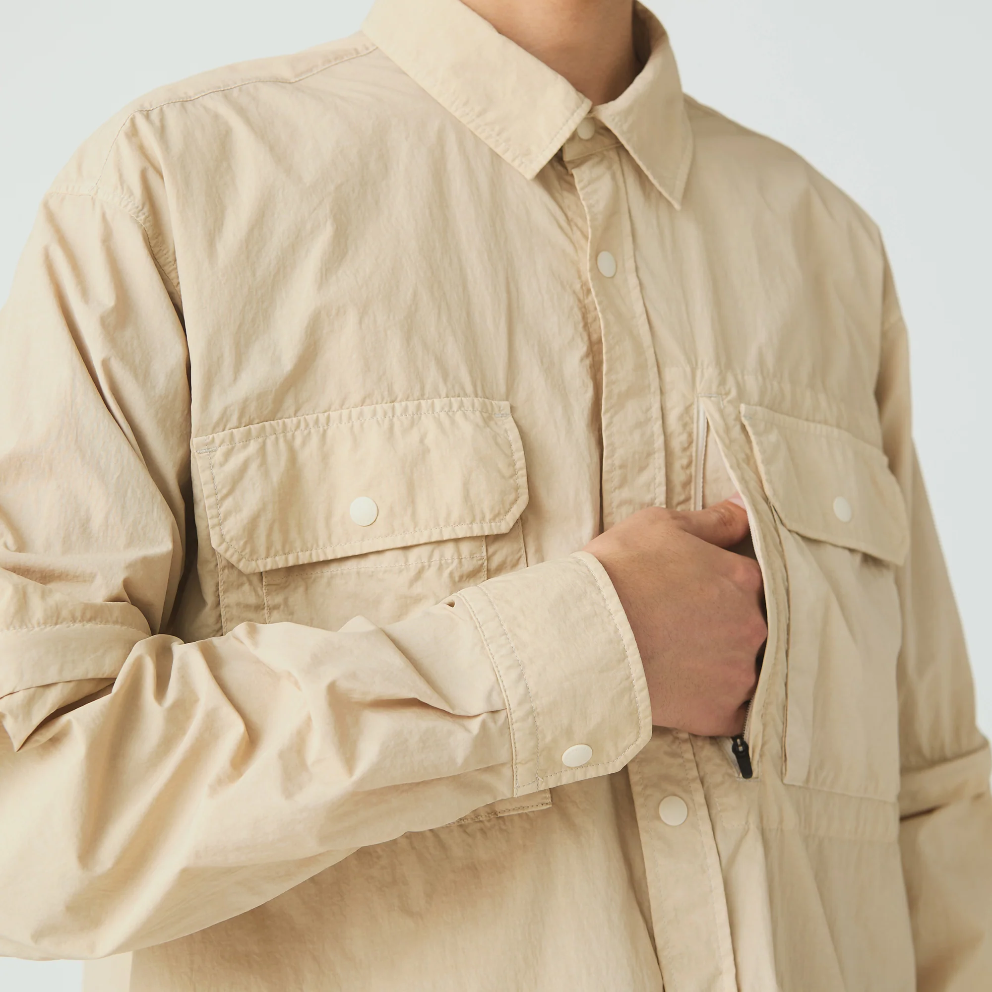 Garment Dyed Convertible Shirt - Image 11