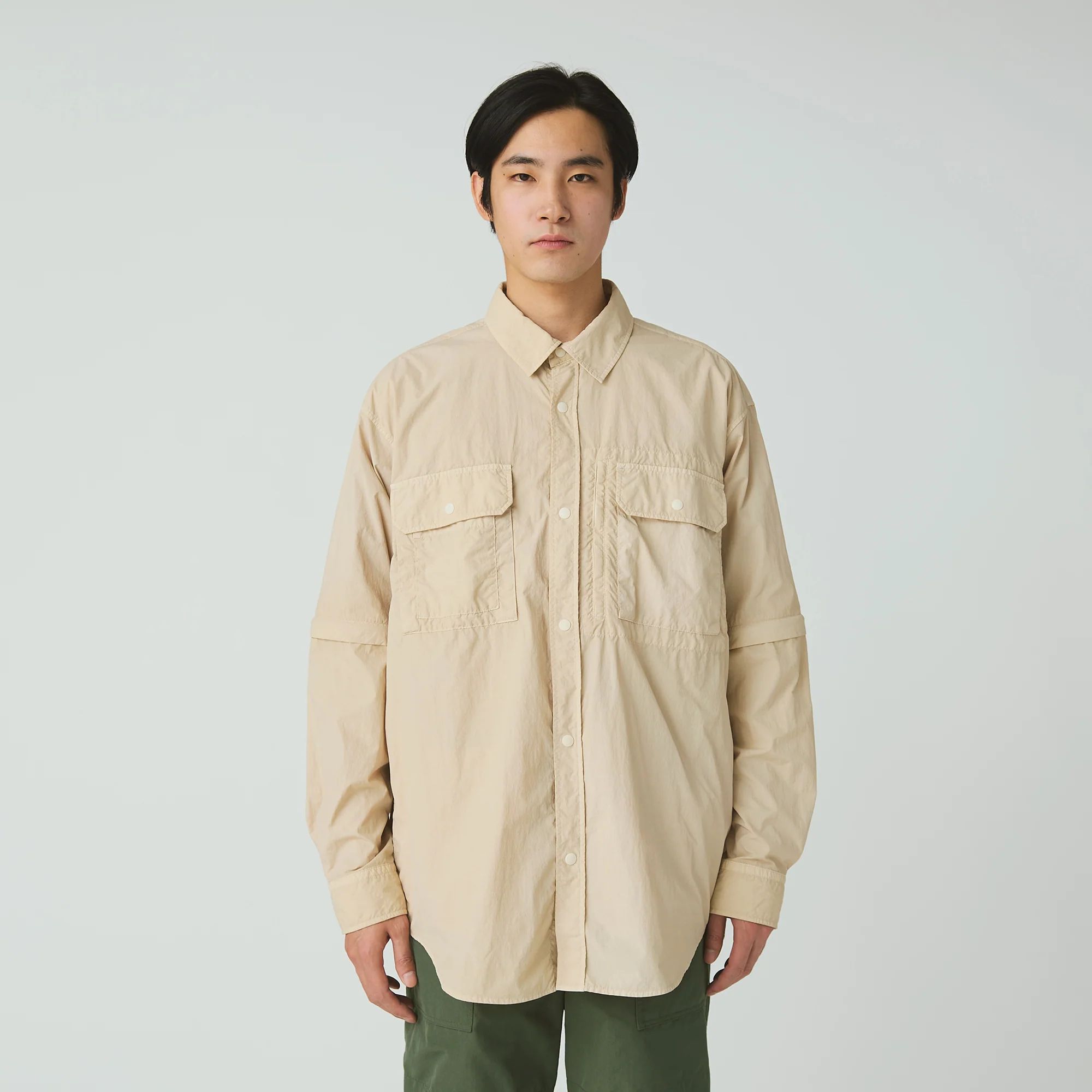 Garment Dyed Convertible Shirt - Image 3