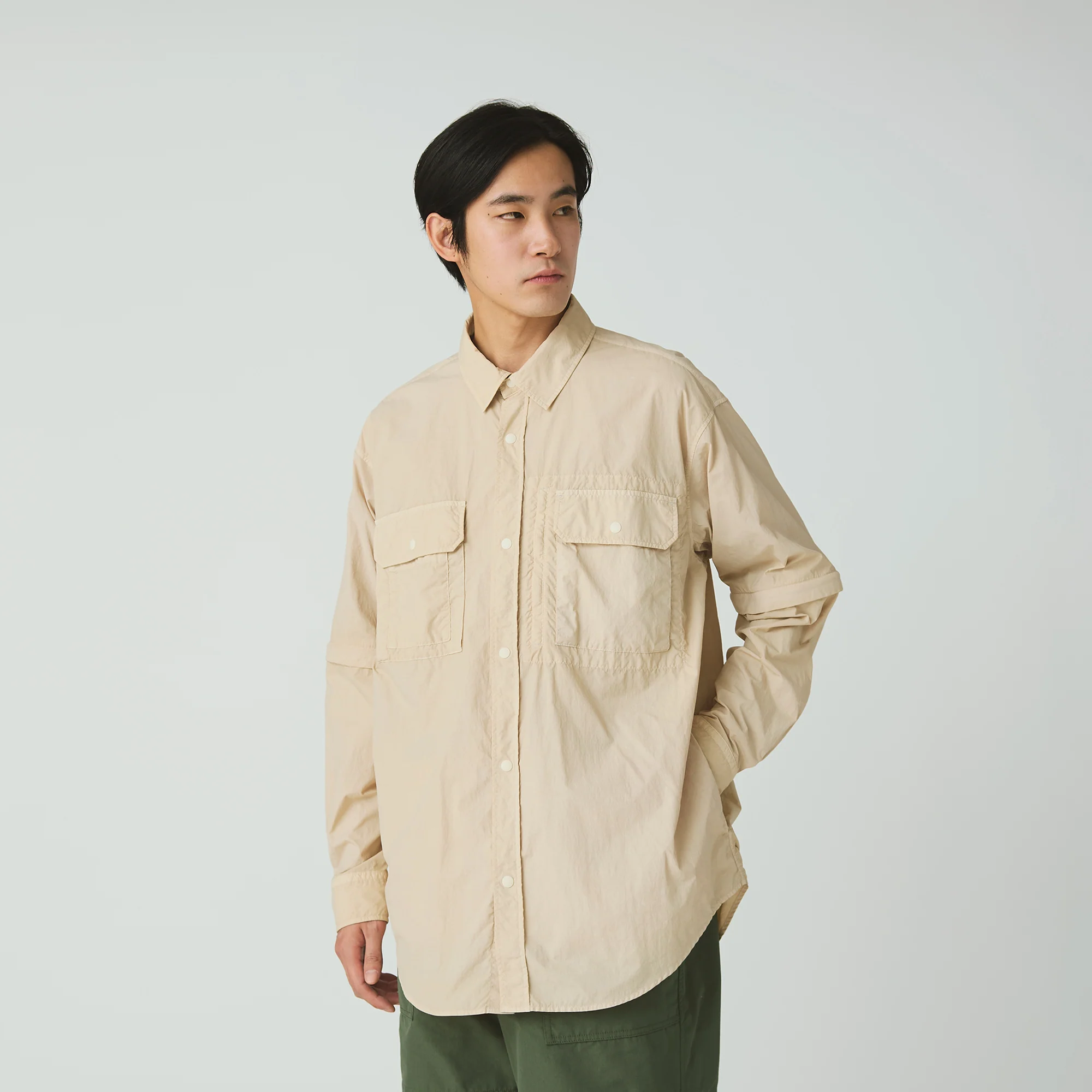 Garment Dyed Convertible Shirt - Image 4