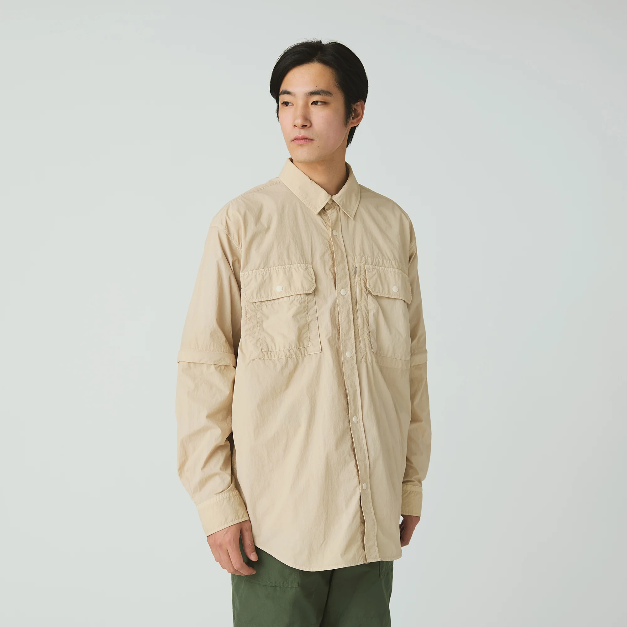 Garment Dyed Convertible Shirt - Image 5
