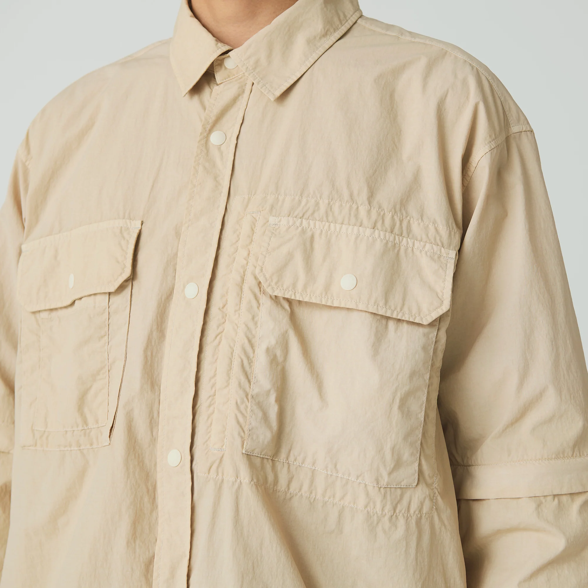 Garment Dyed Convertible Shirt - Image 8