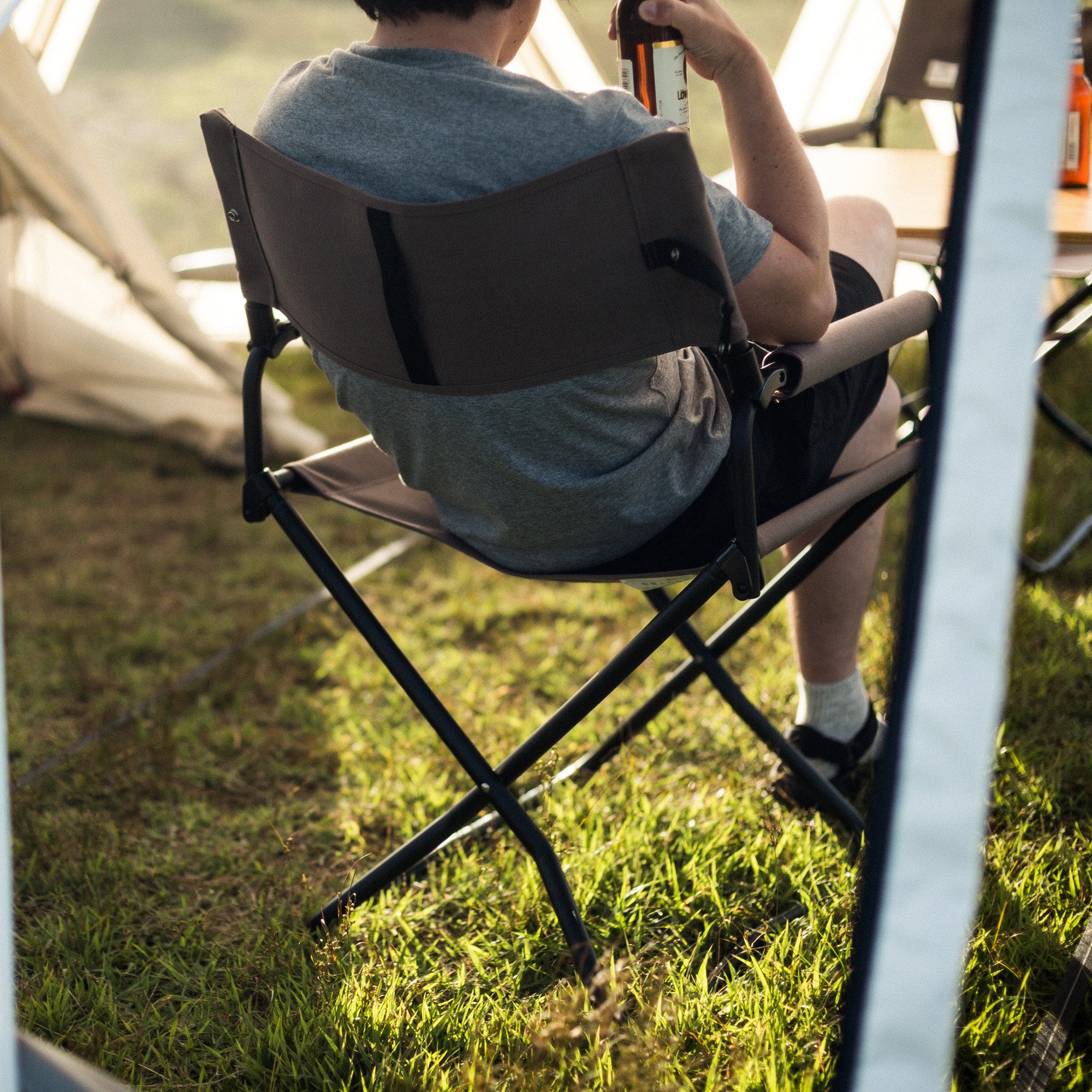 Folding Chair Grey - Image 9
