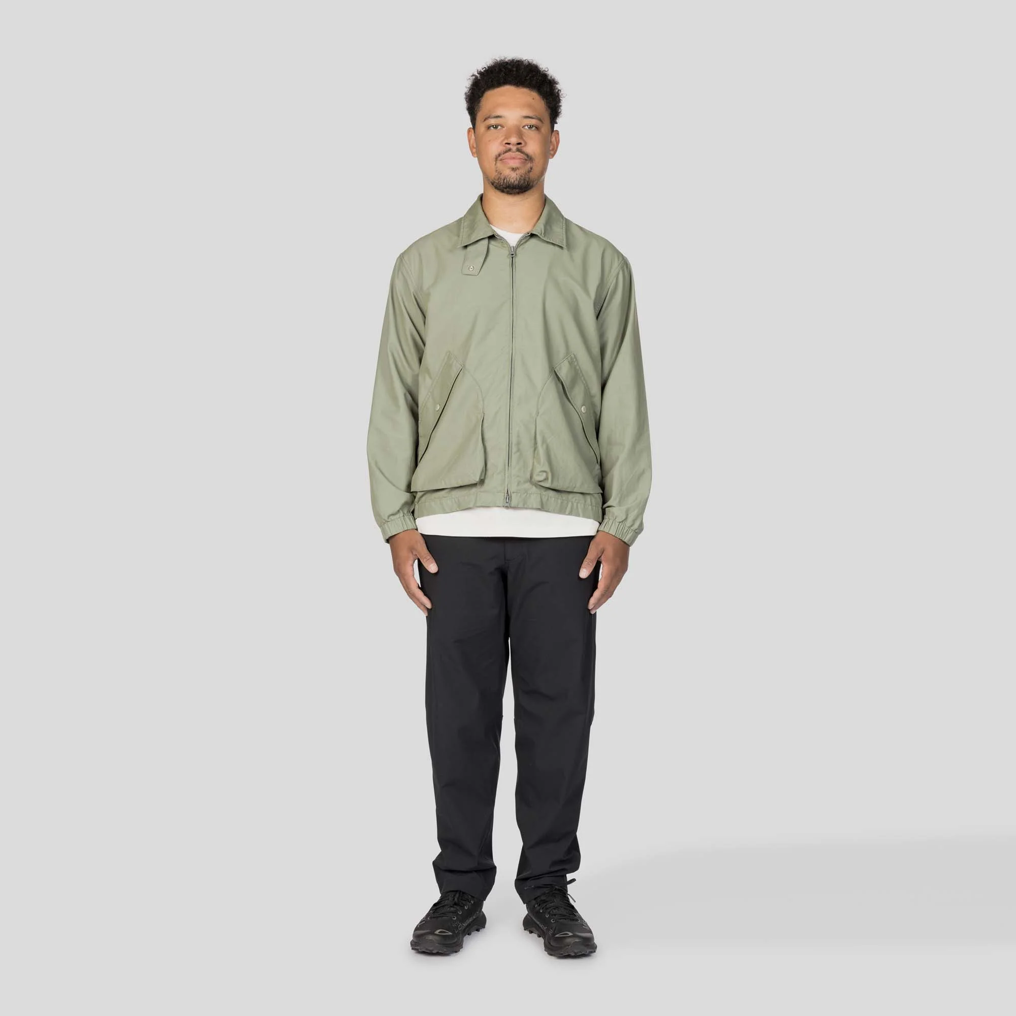 Light Dobby Cloth Harrington Jacket - Image 2