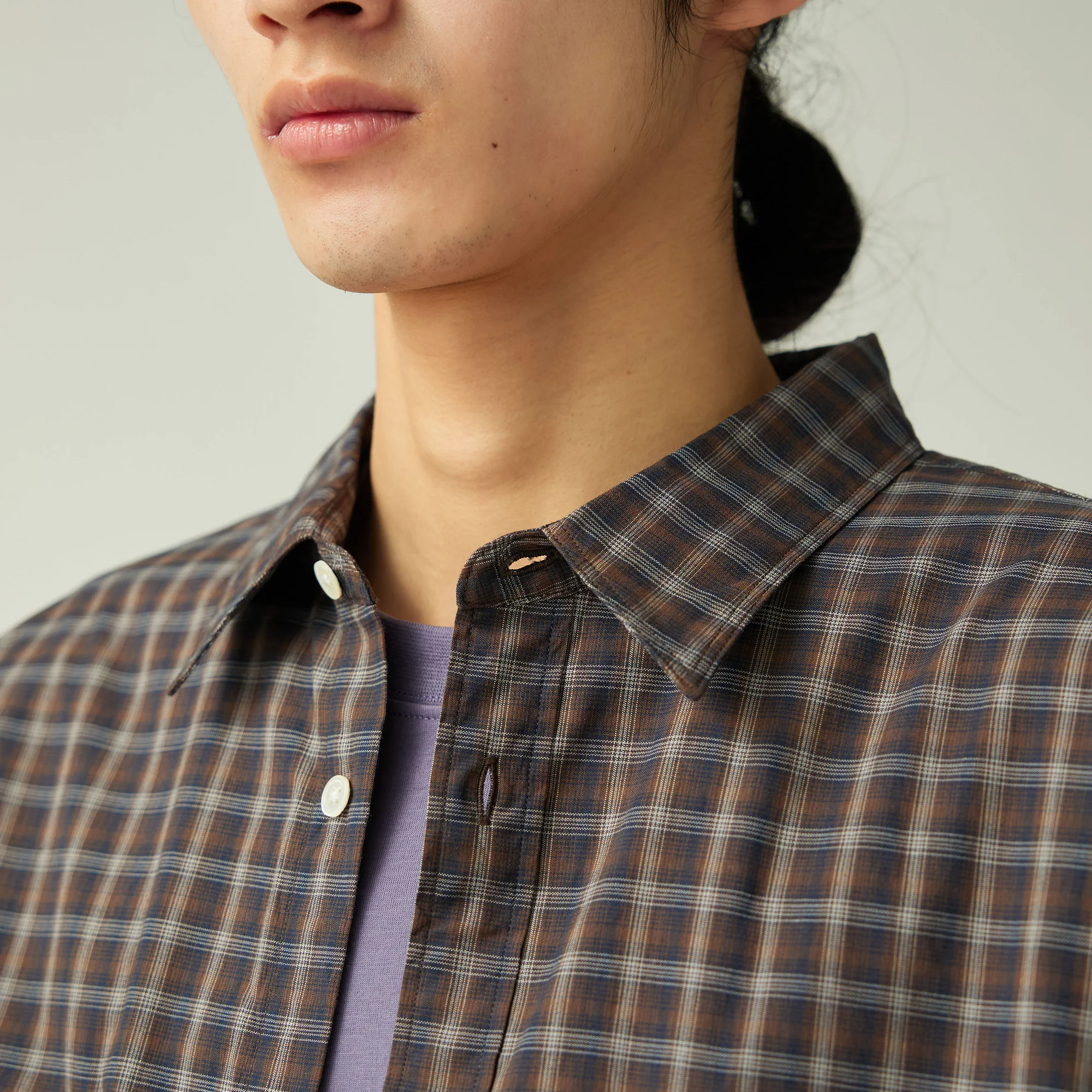 Organic Cotton Ombre Check Shirt - Image 8