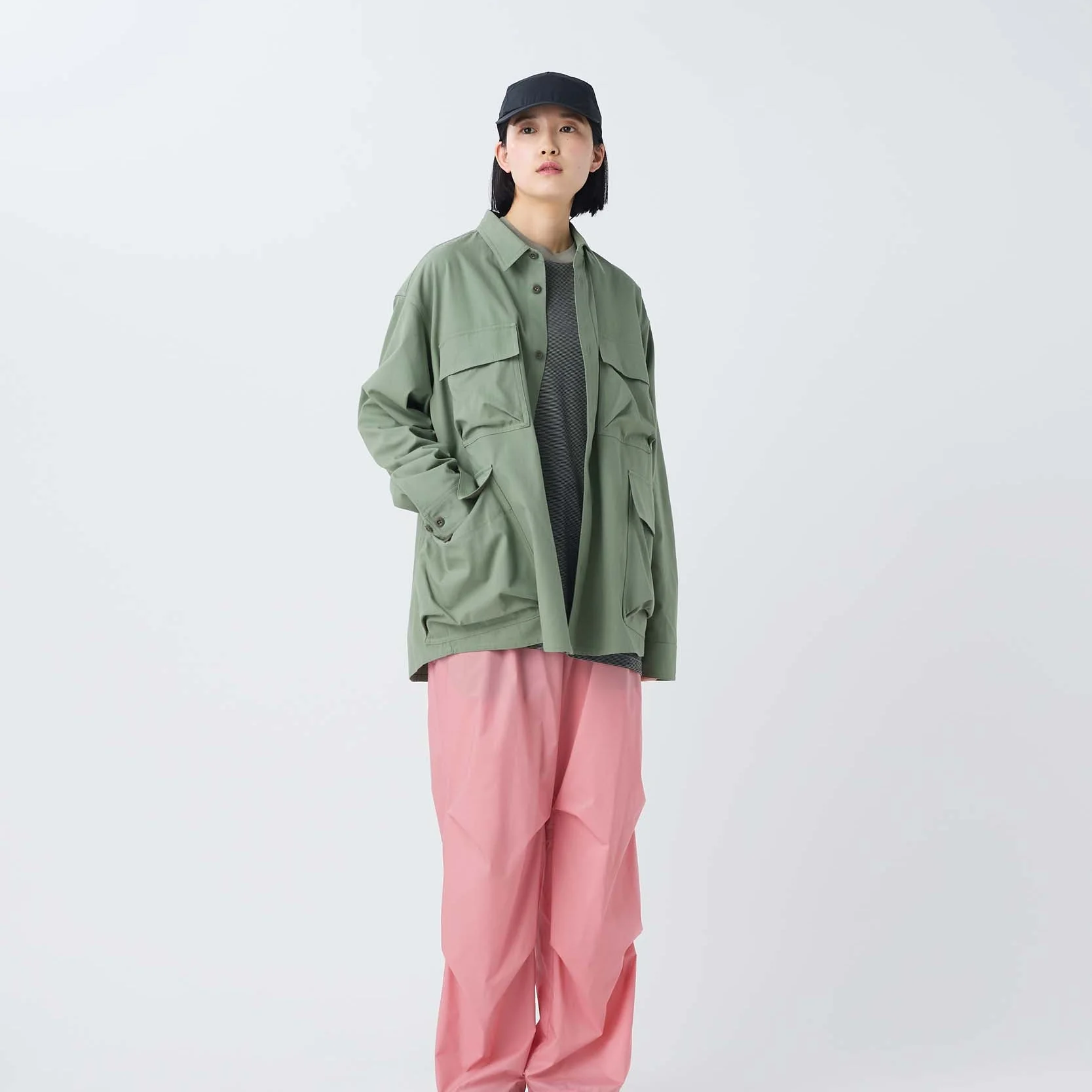TAKIBI Herringbone Shirt Jacket - Image 11
