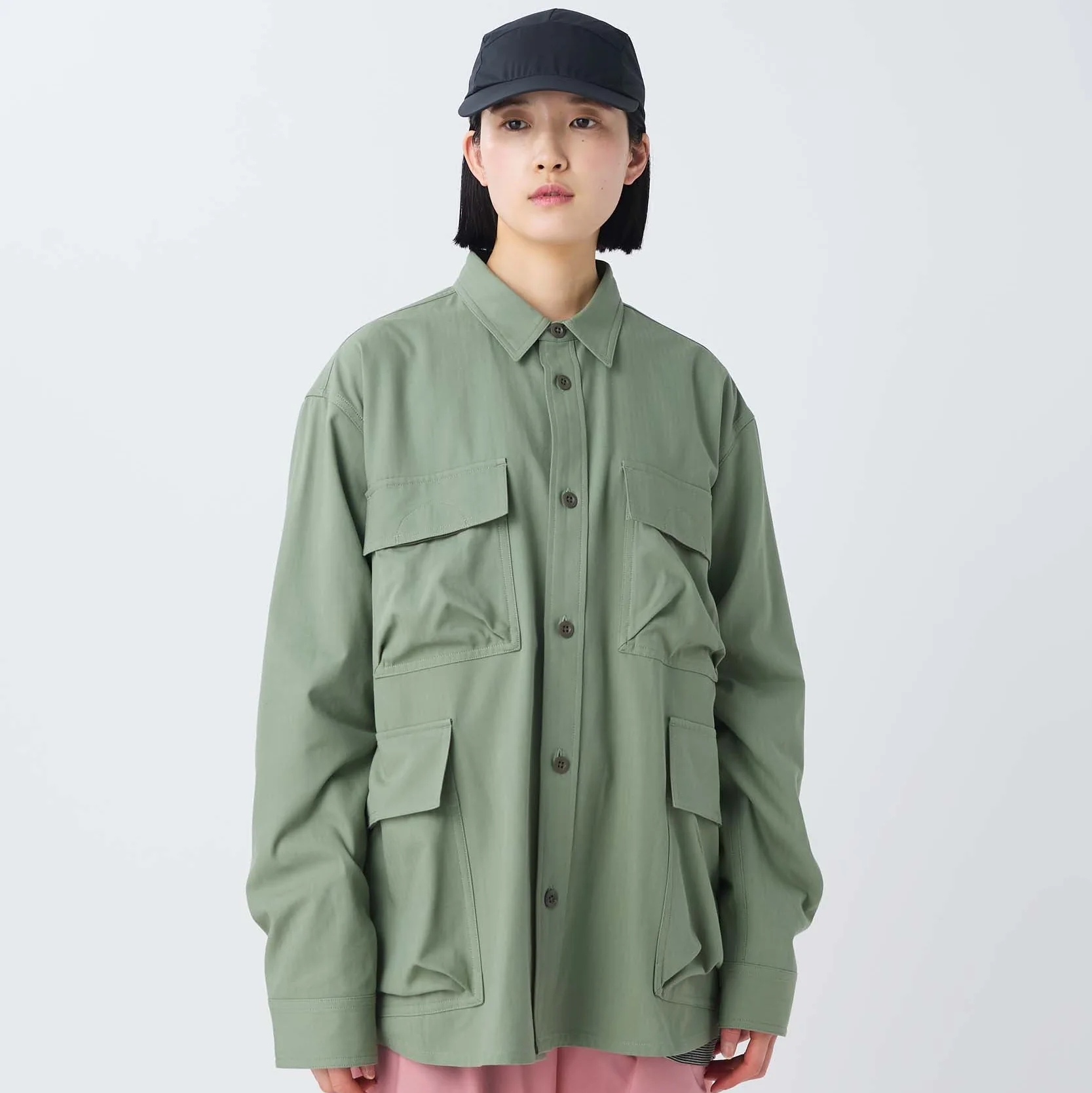 TAKIBI Herringbone Shirt Jacket - Image 12