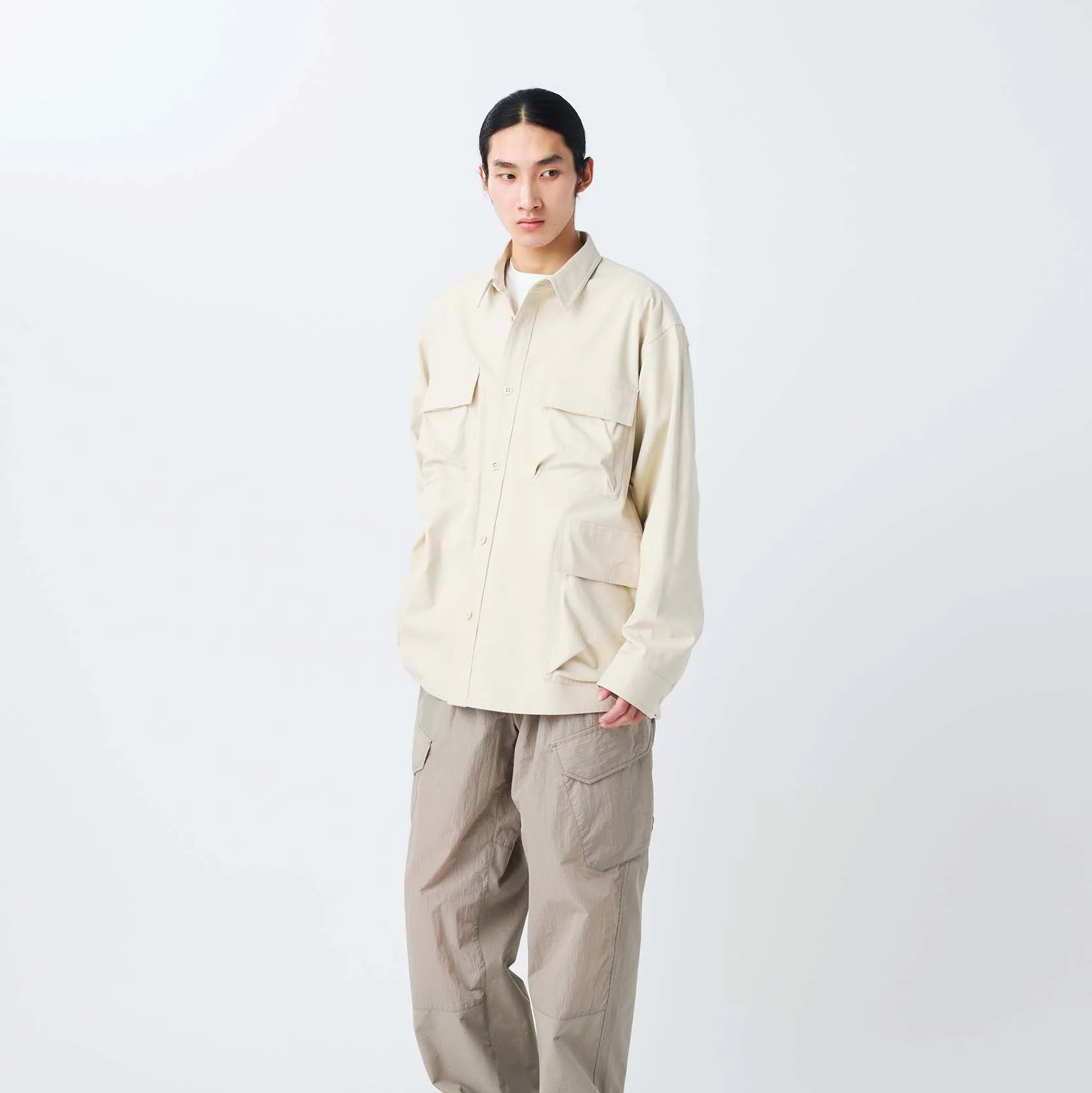 TAKIBI Herringbone Shirt Jacket - Image 8
